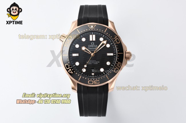 Seamaster 300M 42mm VSF Black/Dot on RG/RU Strap A8801 Seamaster 300M 42mm VSF Black/Dot on RG/RU Strap A8801