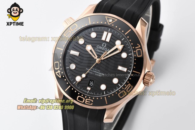 Seamaster 300M 42mm VSF Black/Dot on RG/RU Strap A8801 Seamaster 300M 42mm VSF Black/Dot on RG/RU Strap A8801