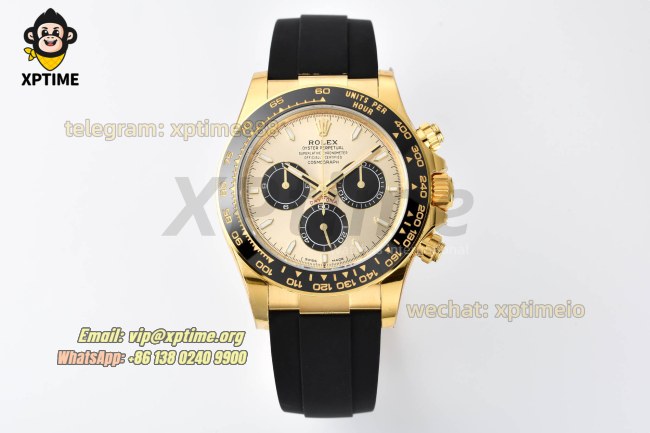 Daytona 126518 40mm VSF YG Black/Stick on YG/RU Strap DD4131 Super Clone Daytona 126518 40mm VSF YG Black/Stick on YG/RU Strap DD4131 Super Clone