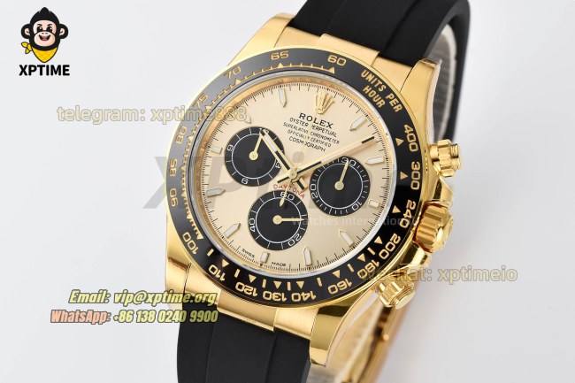 Daytona 126518 40mm VSF YG Black/Stick on YG/RU Strap DD4131 Super Clone Daytona 126518 40mm VSF YG Black/Stick on YG/RU Strap DD4131 Super Clone