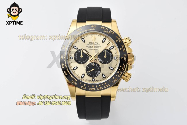 Daytona 116518 40mm VSF YG Black/Stick on YG/RU Strap DD4130 Super Clone Daytona 116518 40mm VSF YG Black/Stick on YG/RU Strap DD4130 Super Clone