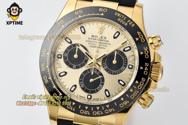 Daytona 116518 40mm VSF YG Black/Stick on YG/RU Strap DD4130 Super Clone Daytona 116518 40mm VSF YG Black/Stick on YG/RU Strap DD4130 Super Clone