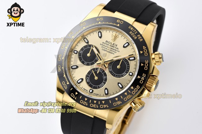 Daytona 116518 40mm VSF YG Black/Stick on YG/RU Strap DD4130 Super Clone Daytona 116518 40mm VSF YG Black/Stick on YG/RU Strap DD4130 Super Clone