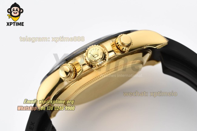 Daytona 116518 40mm VSF YG Black/Stick on YG/RU Strap DD4130 Super Clone Daytona 116518 40mm VSF YG Black/Stick on YG/RU Strap DD4130 Super Clone