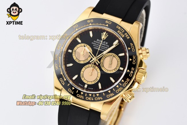 Daytona 126518 40mm VSF Black YG/Stick on YG/RU Strap DD4131 Super Clone Daytona 126518 40mm VSF Black YG/Stick on YG/RU Strap DD4131 Super Clone