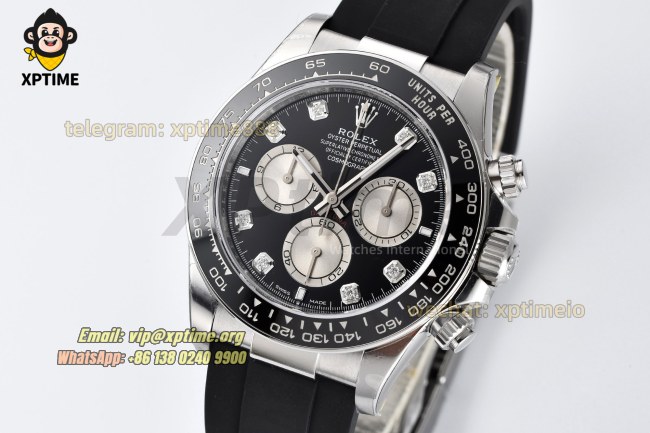 Daytona 126519 40mm VSF Black Gray/Diamond on SS/RU Strap DD4131 Super Clone Daytona 126519 40mm VSF Black Gray/Diamond on SS/RU Strap DD4131 Super Clone