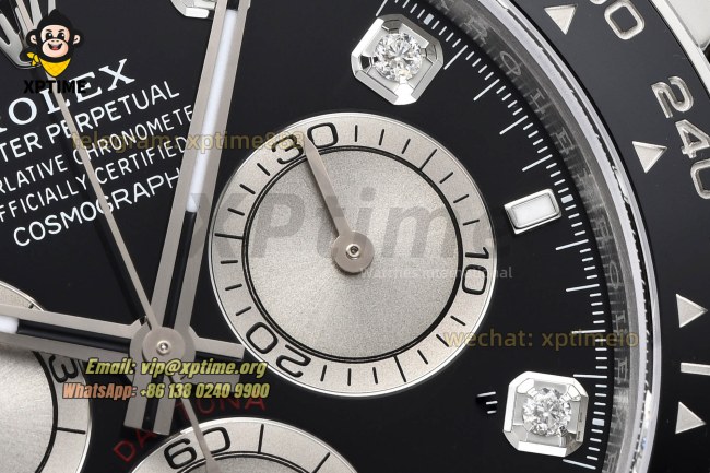 Daytona 126519 40mm VSF Black Gray/Diamond on SS/RU Strap DD4131 Super Clone Daytona 126519 40mm VSF Black Gray/Diamond on SS/RU Strap DD4131 Super Clone