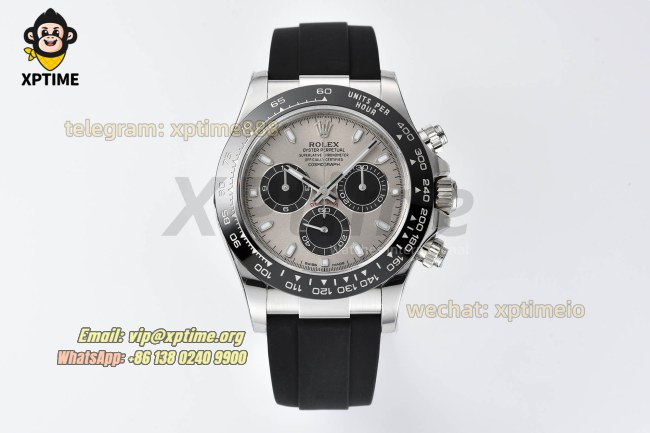 Daytona 116519 40mm VSF Gray Black/Stick on SS/RU Strap DD4130 Super Clone Daytona 116519 40mm VSF Gray Black/Stick on SS/RU Strap DD4130 Super Clone