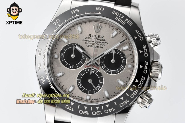 Daytona 116519 40mm VSF Gray Black/Stick on SS/RU Strap DD4130 Super Clone Daytona 116519 40mm VSF Gray Black/Stick on SS/RU Strap DD4130 Super Clone