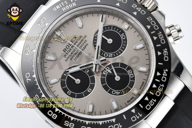 Daytona 116519 40mm VSF Gray Black/Stick on SS/RU Strap DD4130 Super Clone Daytona 116519 40mm VSF Gray Black/Stick on SS/RU Strap DD4130 Super Clone