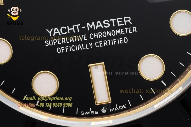 Yacht-Master 226658 42mm VSF Black/Dot on YG/RU VS3235 Super Clone Yacht-Master 226658 42mm VSF Black/Dot on YG/RU VS3235 Super Clone