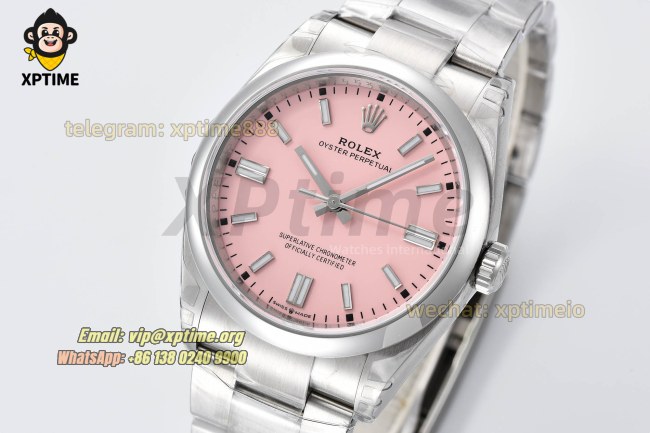 Oyster Perpetual 126000 36mm VSF Pink/Stick on SS/SS Bracelet VS3230 Super Clone Oyster Perpetual 126000 36mm VSF Pink/Stick on SS/SS Bracelet VS3230 Super Clone