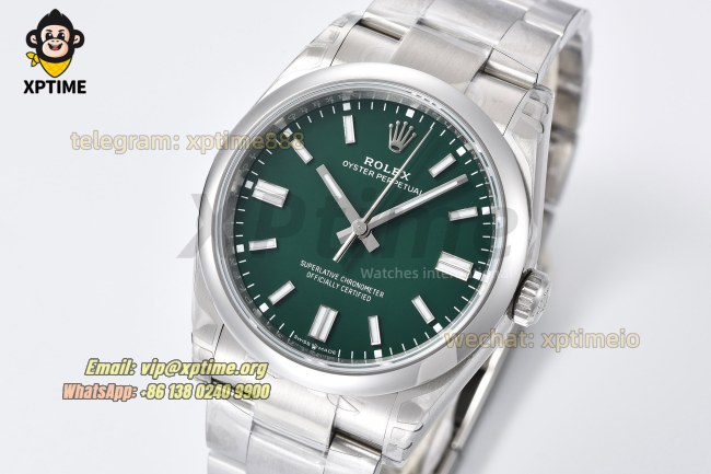 Oyster Perpetual 126000 36mm VSF Green/Stick on SS/SS Bracelet VS3230 Super Clone Oyster Perpetual 126000 36mm VSF Green/Stick on SS/SS Bracelet VS3230 Super Clone