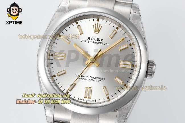 Oyster Perpetual 126000 36mm VSF Silver/Stick on SS/SS Bracelet VS3230 Super Clone Oyster Perpetual 126000 36mm VSF Silver/Stick on SS/SS Bracelet VS3230 Super Clone