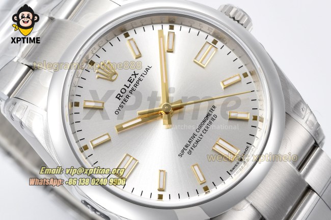 Oyster Perpetual 126000 36mm VSF Silver/Stick on SS/SS Bracelet VS3230 Super Clone Oyster Perpetual 126000 36mm VSF Silver/Stick on SS/SS Bracelet VS3230 Super Clone