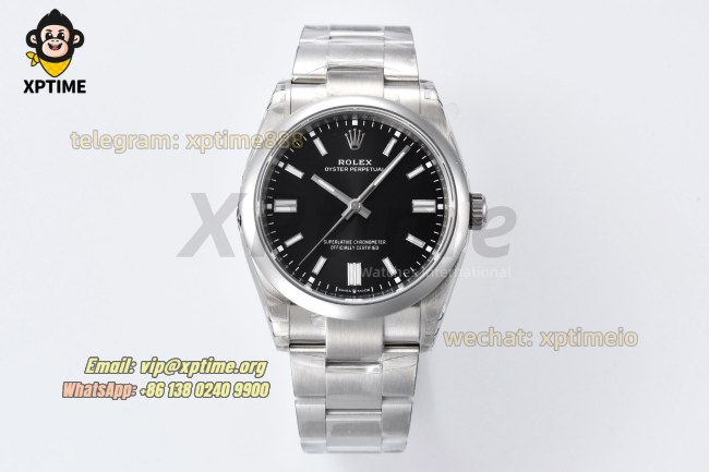 Oyster Perpetual 126000 36mm VSF Black/Stick on SS/SS Bracelet VS3230 Super Clone Oyster Perpetual 126000 36mm VSF Black/Stick on SS/SS Bracelet VS3230 Super Clone