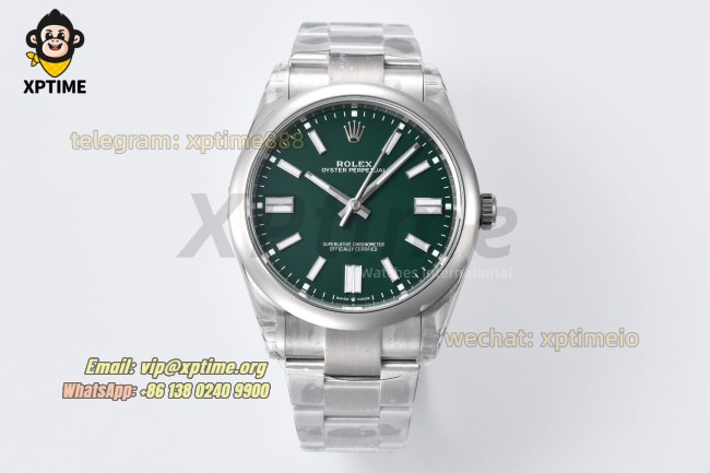 Oyster Perpetual 124300 41mm VSF Green/Stick on SS/SS Bracelet VS3230 Super Clone Oyster Perpetual 124300 41mm VSF Green/Stick on SS/SS Bracelet VS3230 Super Clone
