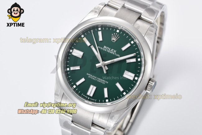 Oyster Perpetual 124300 41mm VSF Green/Stick on SS/SS Bracelet VS3230 Super Clone Oyster Perpetual 124300 41mm VSF Green/Stick on SS/SS Bracelet VS3230 Super Clone