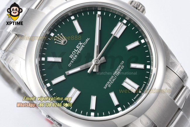 Oyster Perpetual 124300 41mm VSF Green/Stick on SS/SS Bracelet VS3230 Super Clone Oyster Perpetual 124300 41mm VSF Green/Stick on SS/SS Bracelet VS3230 Super Clone