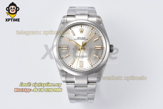 Oyster Perpetual 124300 41mm VSF Silver/Stick on SS/SS Bracelet VS3230 Super Clone Oyster Perpetual 124300 41mm VSF Silver/Stick on SS/SS Bracelet VS3230 Super Clone