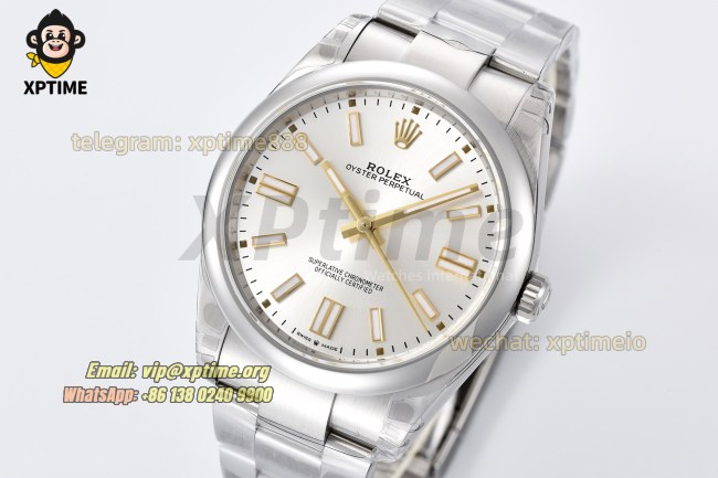 Oyster Perpetual 124300 41mm VSF Silver/Stick on SS/SS Bracelet VS3230 Super Clone Oyster Perpetual 124300 41mm VSF Silver/Stick on SS/SS Bracelet VS3230 Super Clone