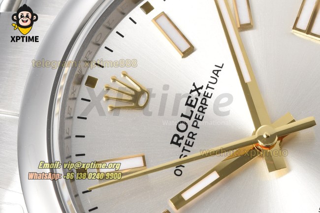 Oyster Perpetual 124300 41mm VSF Silver/Stick on SS/SS Bracelet VS3230 Super Clone Oyster Perpetual 124300 41mm VSF Silver/Stick on SS/SS Bracelet VS3230 Super Clone