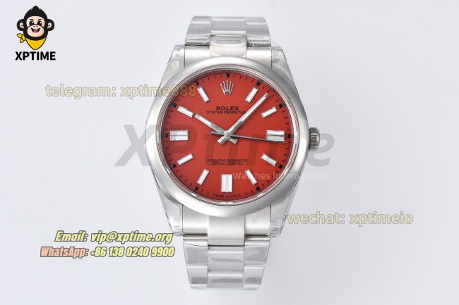 Oyster Perpetual 124300 41mm VSF Red/Stick on SS/SS Bracelet VS3230 Super Clone Oyster Perpetual 124300 41mm VSF Red/Stick on SS/SS Bracelet VS3230 Super Clone