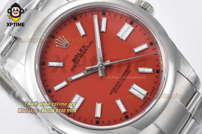 Oyster Perpetual 124300 41mm VSF Red/Stick on SS/SS Bracelet VS3230 Super Clone Oyster Perpetual 124300 41mm VSF Red/Stick on SS/SS Bracelet VS3230 Super Clone