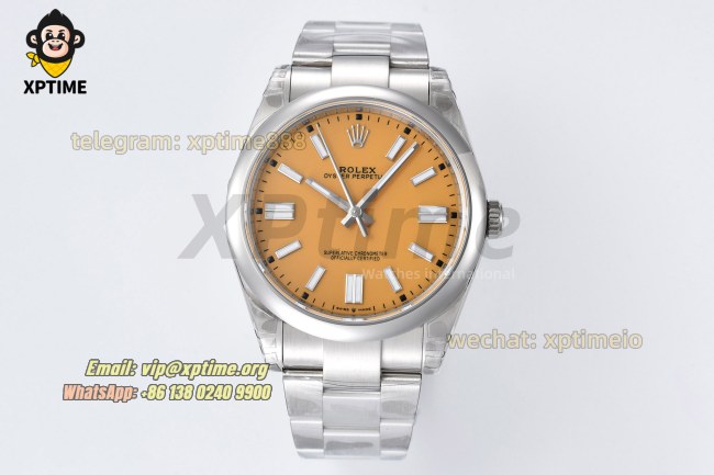 Oyster Perpetual 124300 41mm VSF Yellow/Stick on SS/SS Bracelet VS3230 Super Clone Oyster Perpetual 124300 41mm VSF Yellow/Stick on SS/SS Bracelet VS3230 Super Clone
