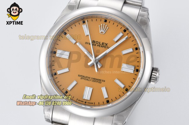 Oyster Perpetual 124300 41mm VSF Yellow/Stick on SS/SS Bracelet VS3230 Super Clone Oyster Perpetual 124300 41mm VSF Yellow/Stick on SS/SS Bracelet VS3230 Super Clone