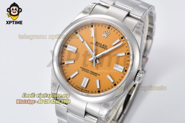 Oyster Perpetual 124300 41mm VSF Yellow/Stick on SS/SS Bracelet VS3230 Super Clone Oyster Perpetual 124300 41mm VSF Yellow/Stick on SS/SS Bracelet VS3230 Super Clone