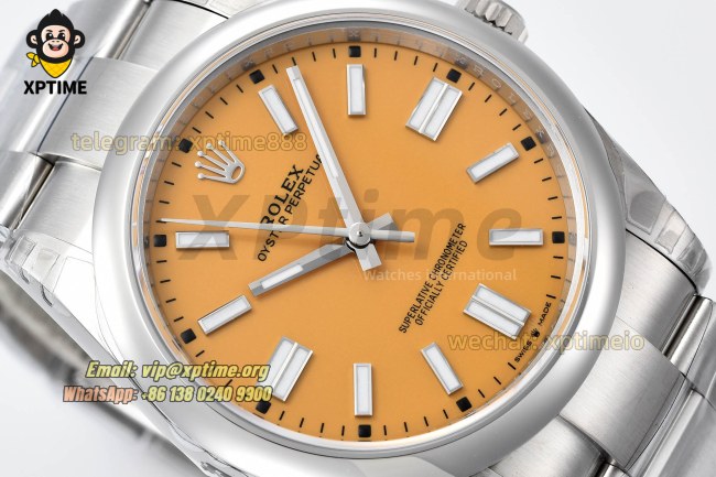 Oyster Perpetual 124300 41mm VSF Yellow/Stick on SS/SS Bracelet VS3230 Super Clone Oyster Perpetual 124300 41mm VSF Yellow/Stick on SS/SS Bracelet VS3230 Super Clone