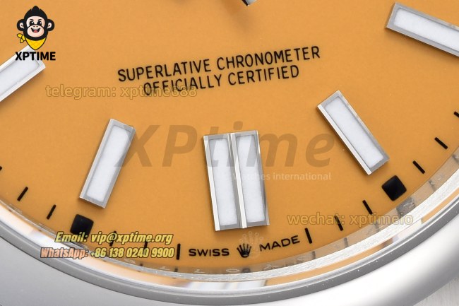 Oyster Perpetual 124300 41mm VSF Yellow/Stick on SS/SS Bracelet VS3230 Super Clone Oyster Perpetual 124300 41mm VSF Yellow/Stick on SS/SS Bracelet VS3230 Super Clone