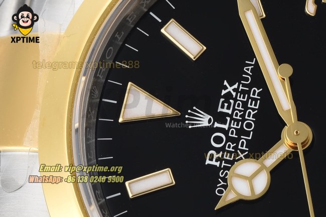 Explorer I 124273 36mm VSF Black/Stick & Numeral on YG/SS Bracelet VS3230 Super Clone Explorer I 124273 36mm VSF Black/Stick & Numeral on YG/SS Bracelet VS3230 Super Clone