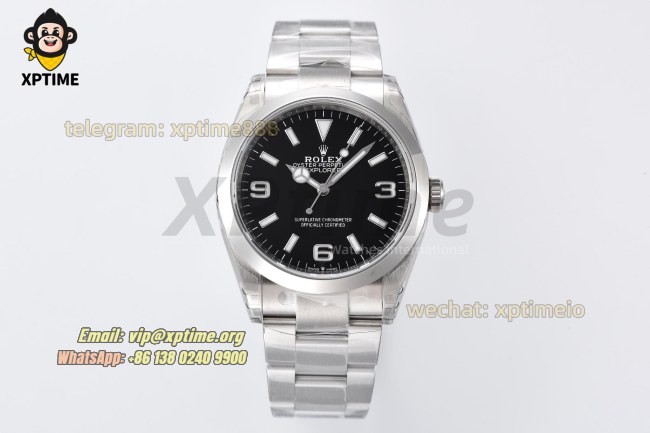 Explorer I 124270 36mm VSF Black/Stick & Numeral on SS/SS Bracelet VS3230 Super Clone Explorer I 124270 36mm VSF Black/Stick & Numeral on SS/SS Bracelet VS3230 Super Clone