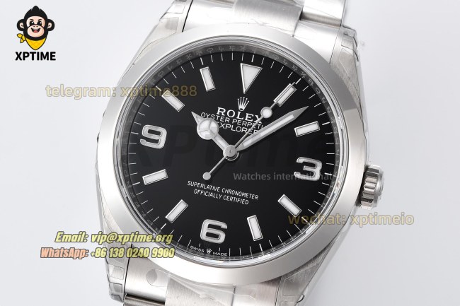 Explorer I 124270 36mm VSF Black/Stick & Numeral on SS/SS Bracelet VS3230 Super Clone Explorer I 124270 36mm VSF Black/Stick & Numeral on SS/SS Bracelet VS3230 Super Clone