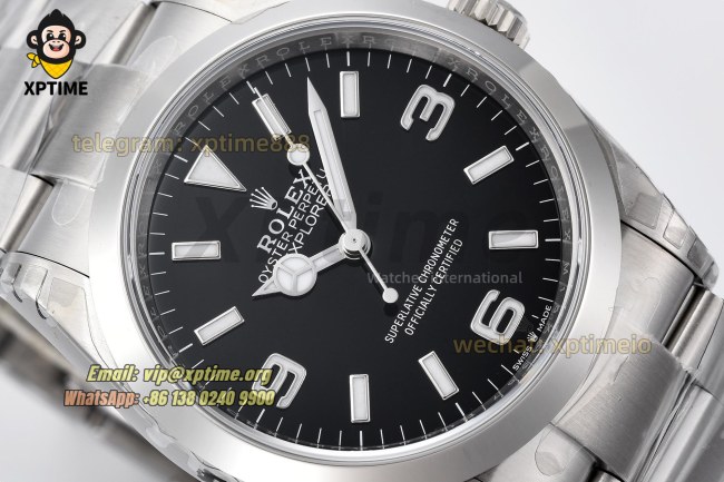 Explorer I 124270 36mm VSF Black/Stick & Numeral on SS/SS Bracelet VS3230 Super Clone Explorer I 124270 36mm VSF Black/Stick & Numeral on SS/SS Bracelet VS3230 Super Clone