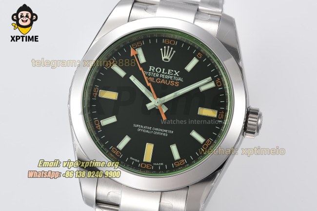 Milgauss 116400GV 40mm VSF Black/Stick on SS/SS Bracelet VS3131 Super Clone Milgauss 116400GV 40mm VSF Black/Stick on SS/SS Bracelet VS3131 Super Clone