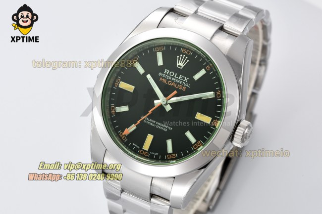 Milgauss 116400GV 40mm VSF Black/Stick on SS/SS Bracelet VS3131 Super Clone Milgauss 116400GV 40mm VSF Black/Stick on SS/SS Bracelet VS3131 Super Clone