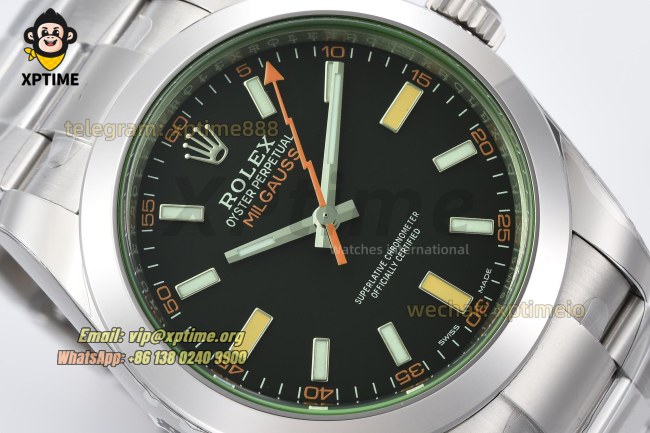 Milgauss 116400GV 40mm VSF Black/Stick on SS/SS Bracelet VS3131 Super Clone Milgauss 116400GV 40mm VSF Black/Stick on SS/SS Bracelet VS3131 Super Clone