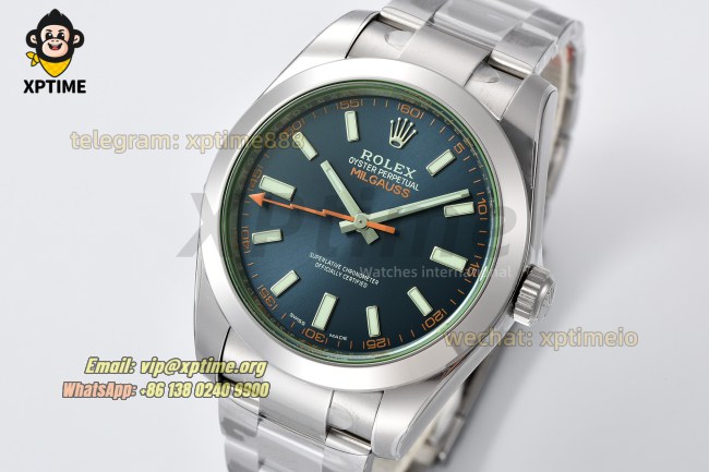Milgauss 116400GV 40mm VSF Blue/Stick on SS/SS Bracelet VS3131 Super Clone Milgauss 116400GV 40mm VSF Blue/Stick on SS/SS Bracelet VS3131 Super Clone