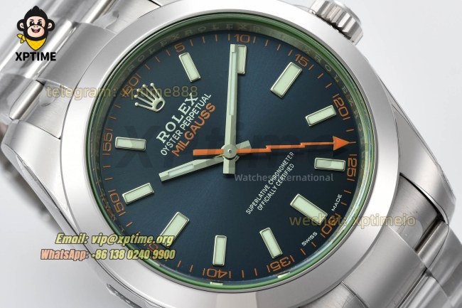 Milgauss 116400GV 40mm VSF Blue/Stick on SS/SS Bracelet VS3131 Super Clone Milgauss 116400GV 40mm VSF Blue/Stick on SS/SS Bracelet VS3131 Super Clone