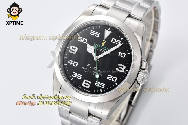 Airking 126900 40mm VSF Black/Numeral on SS Bracelet VS3230 Super Clone Airking 126900 40mm VSF Black/Numeral on SS Bracelet VS3230 Super Clone