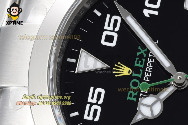 Airking 126900 40mm VSF Black/Numeral on SS Bracelet VS3230 Super Clone Airking 126900 40mm VSF Black/Numeral on SS Bracelet VS3230 Super Clone