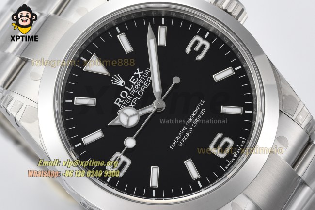 Explorer I 224270 40mm VSF Black/Stick & Numeral on SS/SS Bracelet VS3230 Super Clone Explorer I 224270 40mm VSF Black/Stick & Numeral on SS/SS Bracelet VS3230 Super Clone