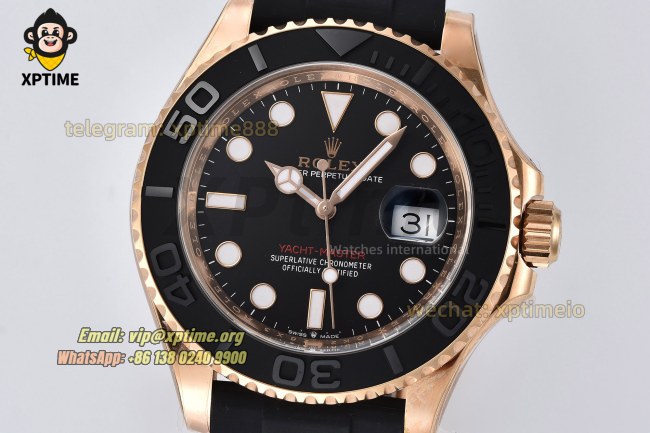 Yacht-Master 126655 40mm Clean Black/Dot on RG/RU SH3235 Yacht-Master 126655 40mm Clean Black/Dot on RG/RU SH3235