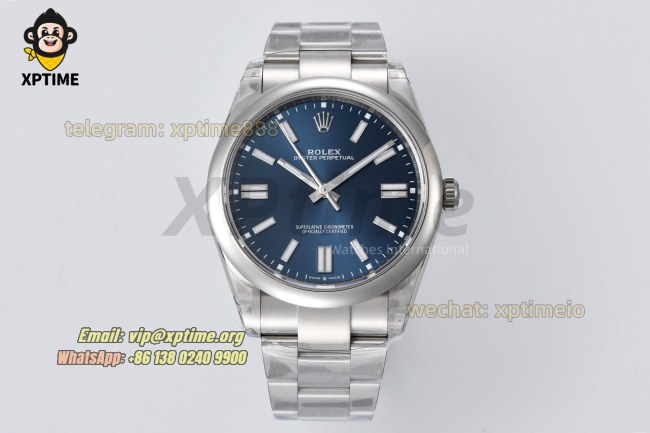 Oyster Perpetual 124300 41mm VSF Blue/Stick on SS/SS Bracelet VS3230 Super Clone Oyster Perpetual 124300 41mm VSF Blue/Stick on SS/SS Bracelet VS3230 Super Clone