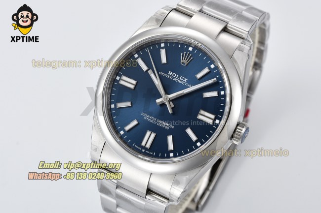 Oyster Perpetual 124300 41mm VSF Blue/Stick on SS/SS Bracelet VS3230 Super Clone Oyster Perpetual 124300 41mm VSF Blue/Stick on SS/SS Bracelet VS3230 Super Clone
