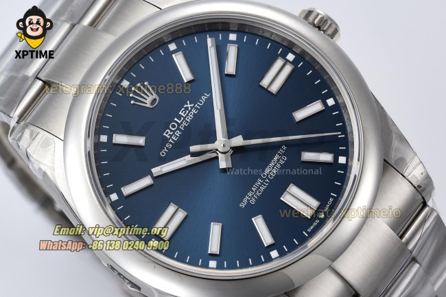 Oyster Perpetual 124300 41mm VSF Blue/Stick on SS/SS Bracelet VS3230 Super Clone Oyster Perpetual 124300 41mm VSF Blue/Stick on SS/SS Bracelet VS3230 Super Clone