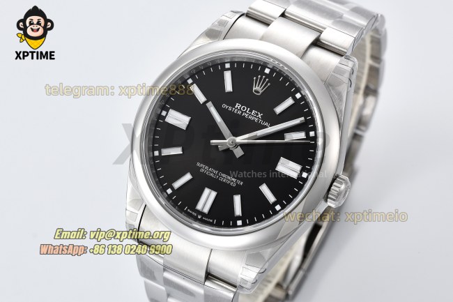 Oyster Perpetual 124300 41mm VSF Black/Stick on SS/SS Bracelet VS3230 Super Clone Oyster Perpetual 124300 41mm VSF Black/Stick on SS/SS Bracelet VS3230 Super Clone